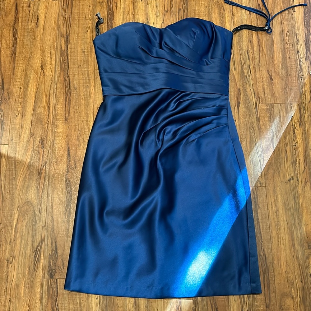 BILL LEVKOFF strapless navy dress. Size 12